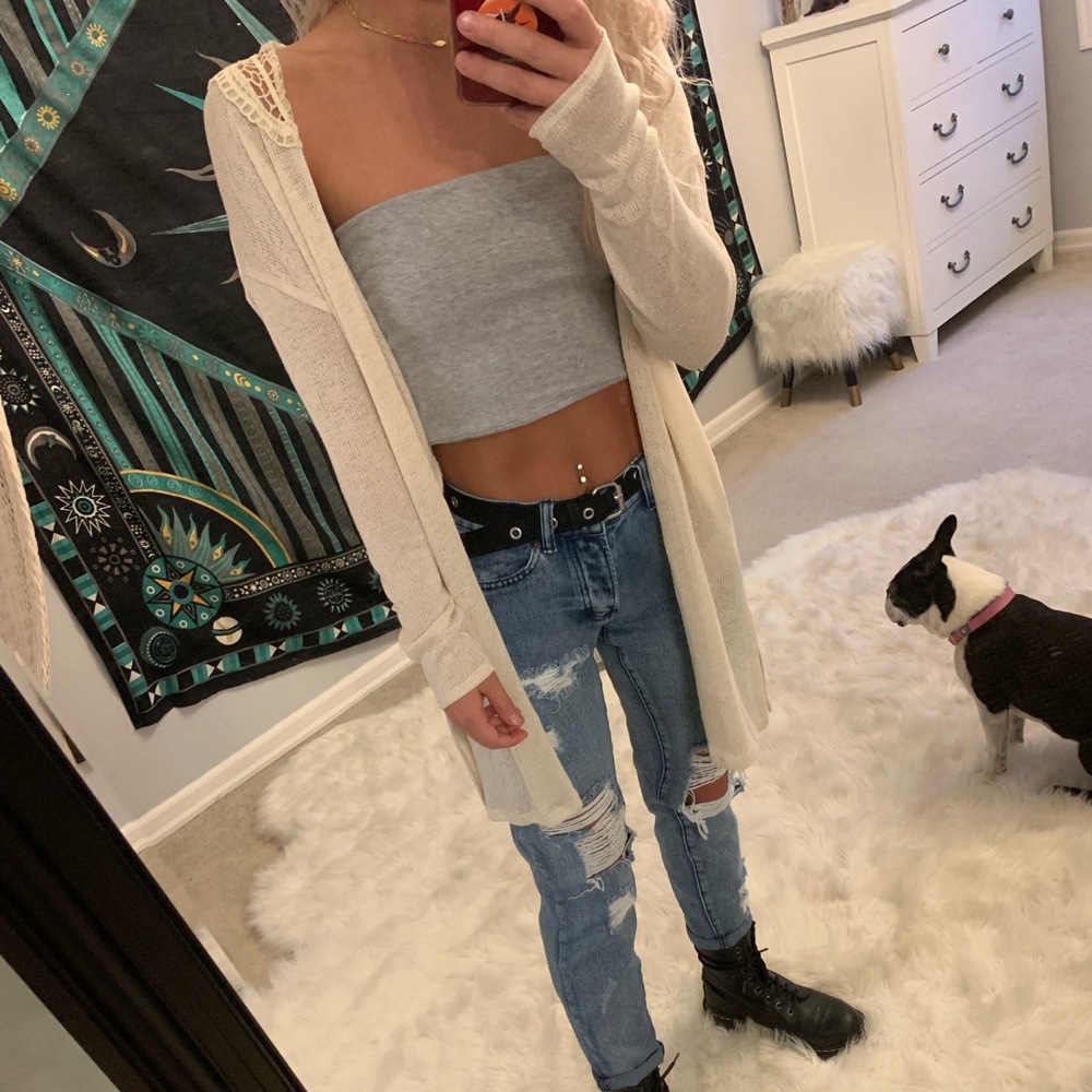 h&m cream sweater